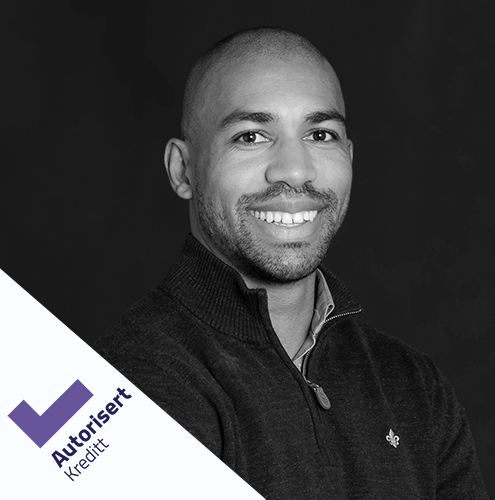 Finn Badou Jor autorisert rådgiver kreditt lite profilbilde sort hvitt