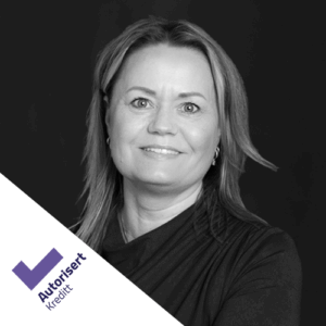 Monica Amundsen Holen autorisert rådgiver kreditt lite profilbilde i sort hvitt