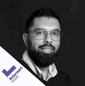 Shafeq Abid autorisert rådgiver kreditt lite profilbilde sort hvitt