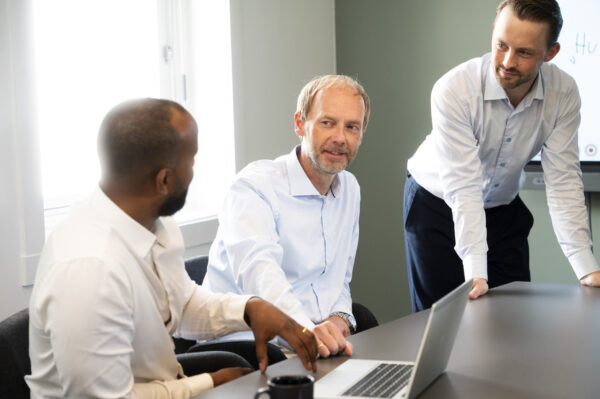 Jonas, Tom-Kenneth og Mads fra Eiendomsfinans Oslo