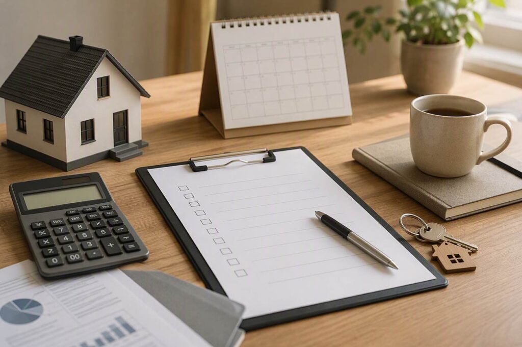 Checklist for Property Settlement After a Breakup. The image was generated using AI.
